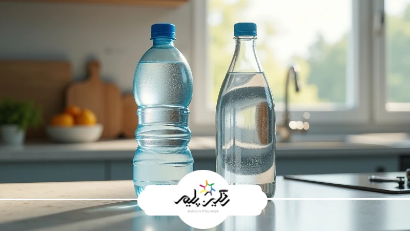 مقایسه ی بطری پلاستیکی با شیشه ای